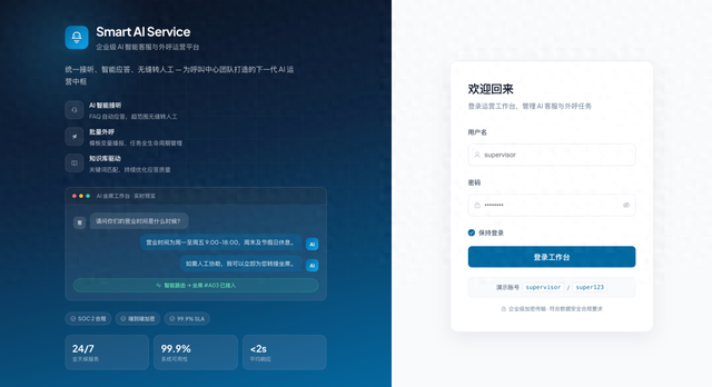 开源AI客服中台,能打电话能接来电,企业落地直接用
