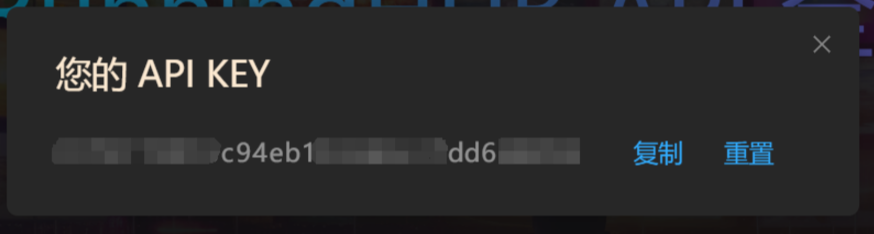 API Key入口